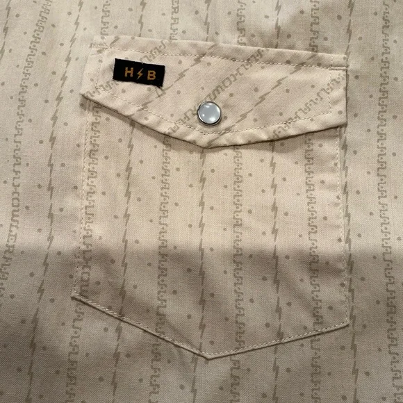 Howler Bros striped cotton-poly blend western pearl snap shirt - Picture 6 of 12